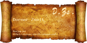 Dorner Zsolt névjegykártya