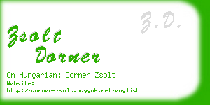 zsolt dorner business card